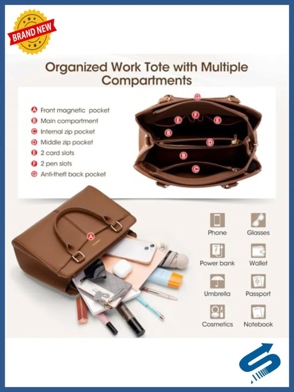 PU Leather Satchel Purse for Women Structured Work Handbag with Bowknot